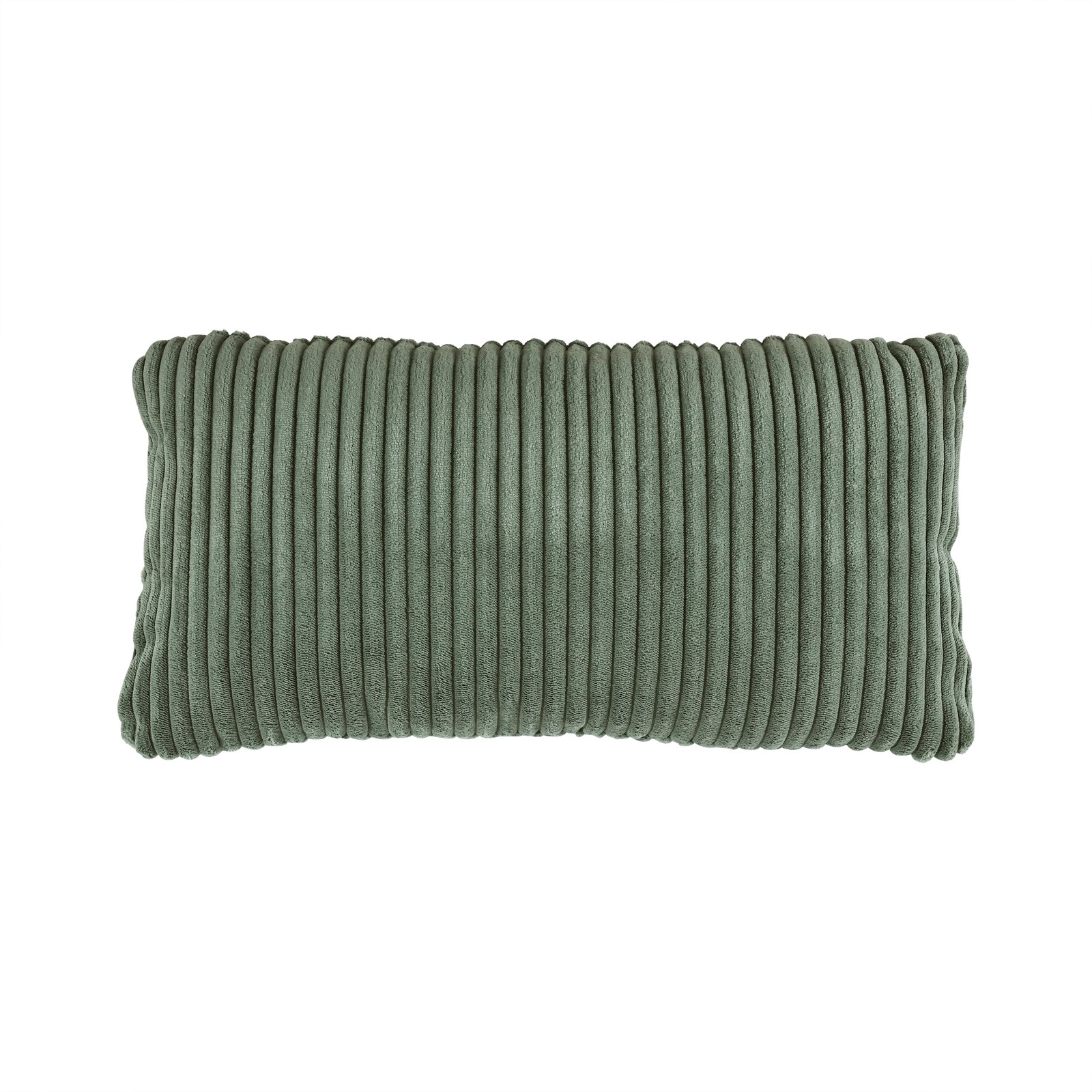 Green Corduroy Accent Armchair with Pillow, Modern Farmhouse