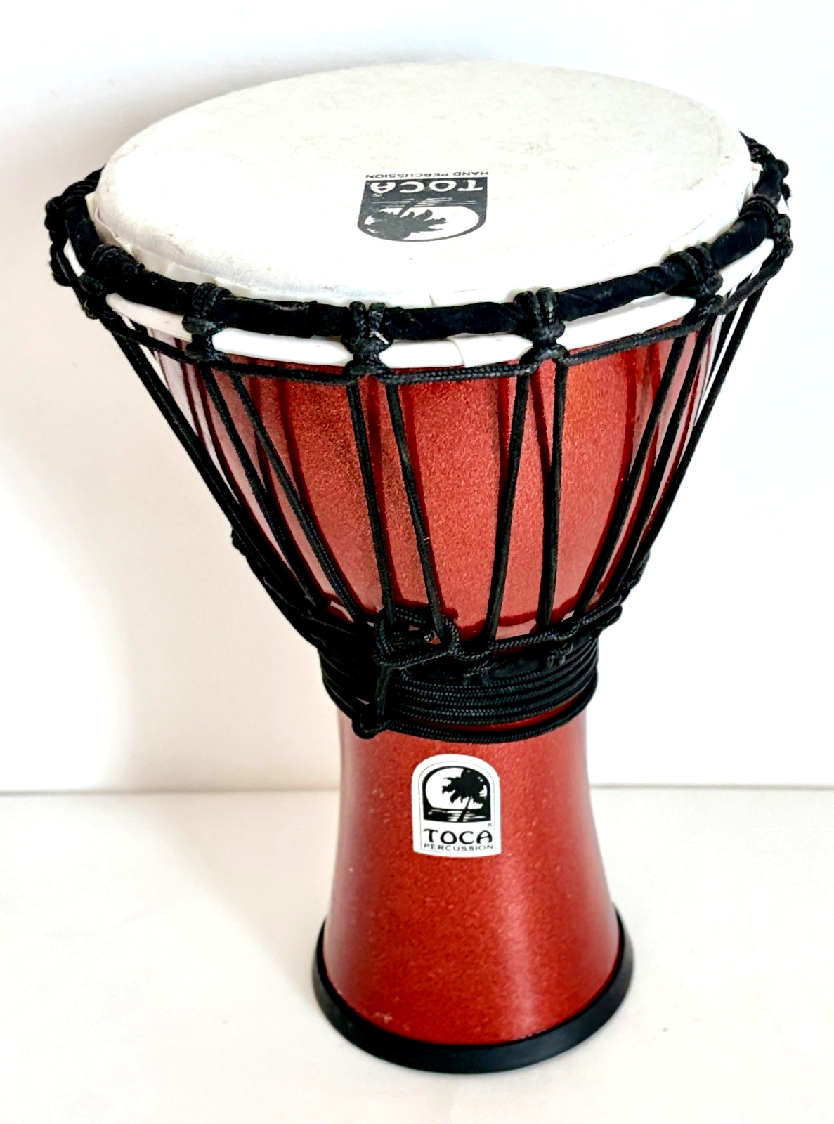 TOCA Hand Percussion Drum  W/Rope 12 3/4" Tall x 9" Head Instrument
