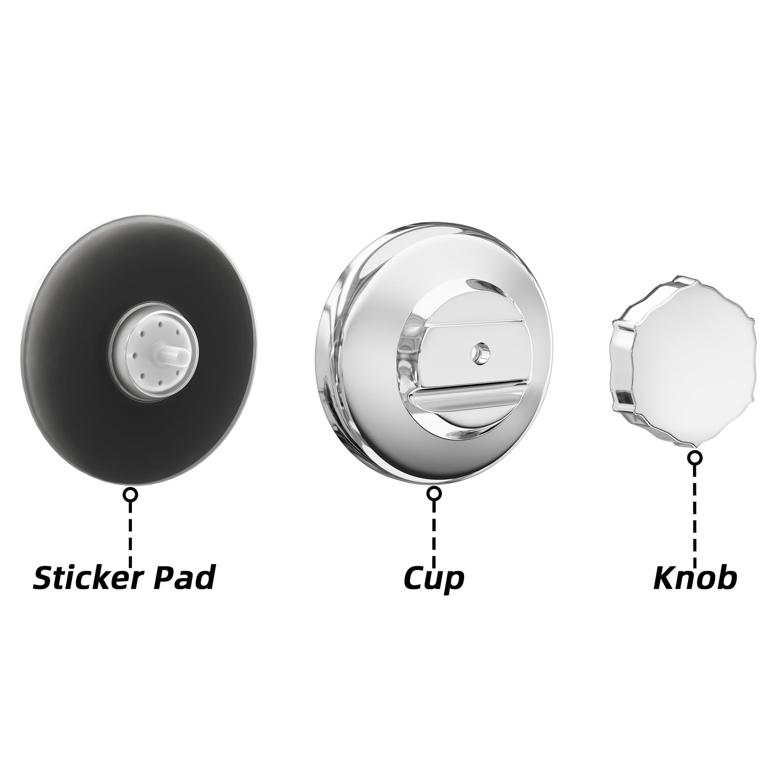 Suction Cups Replacement For Shower Caddy Double Hook Soap Holder Set Of 2