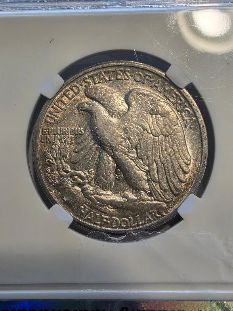 1929 D Walking Liberty Half Dollar AU58