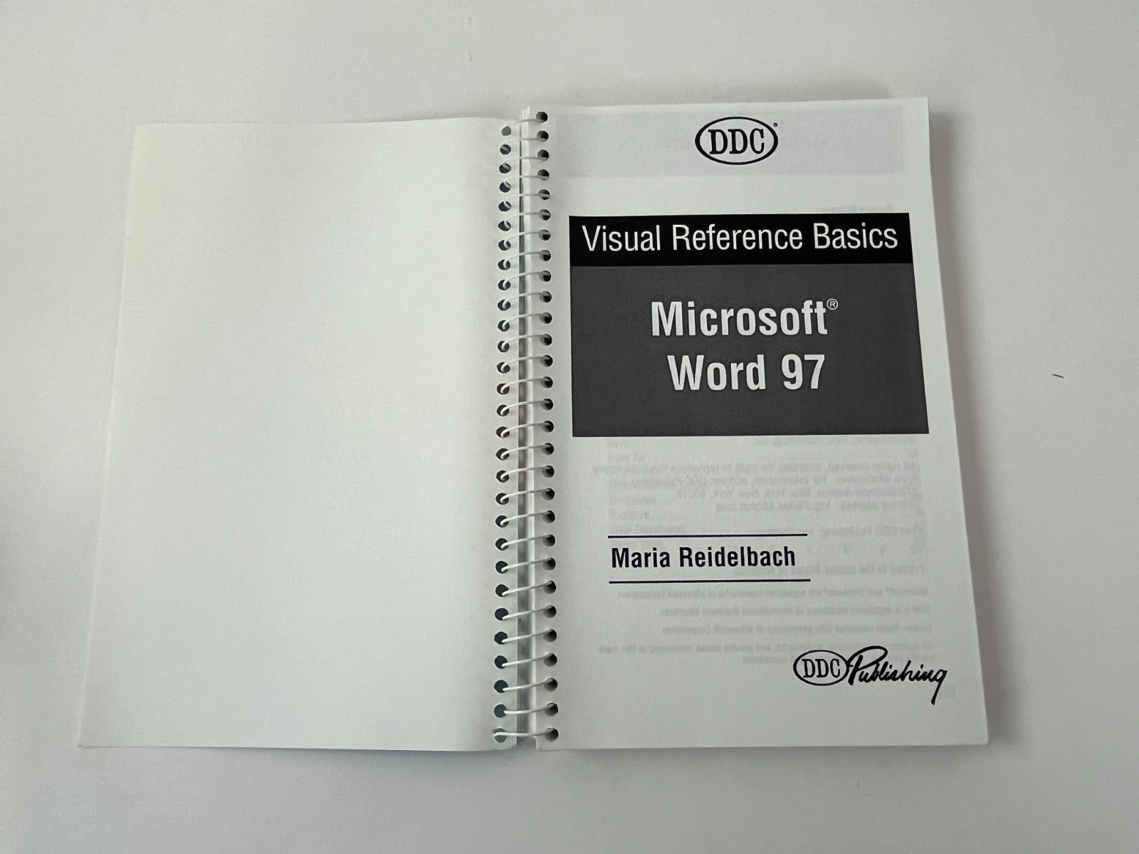 Visual Reference Basics DDC Publishing Microsoft 97 Basics Maria Book Guide