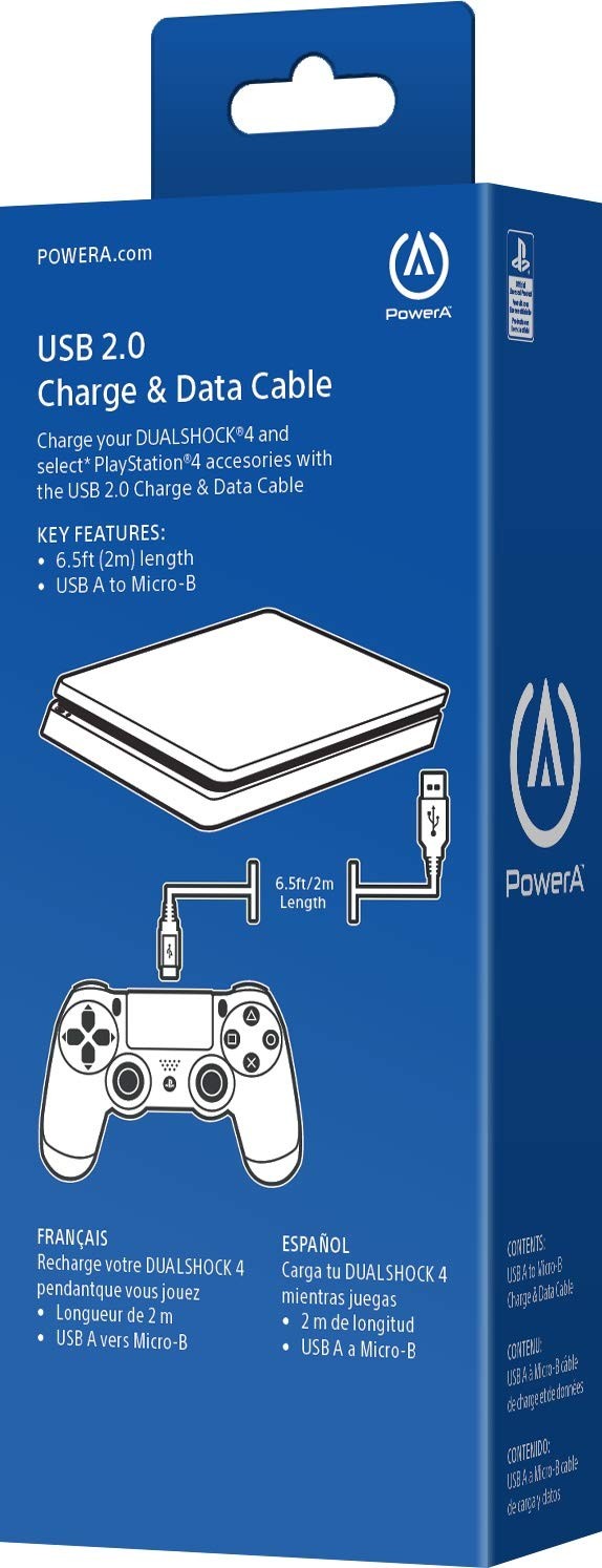 Official Ps4 6.5Ft Charging Cable For Dualshock 4 Controller Usb Data Cable