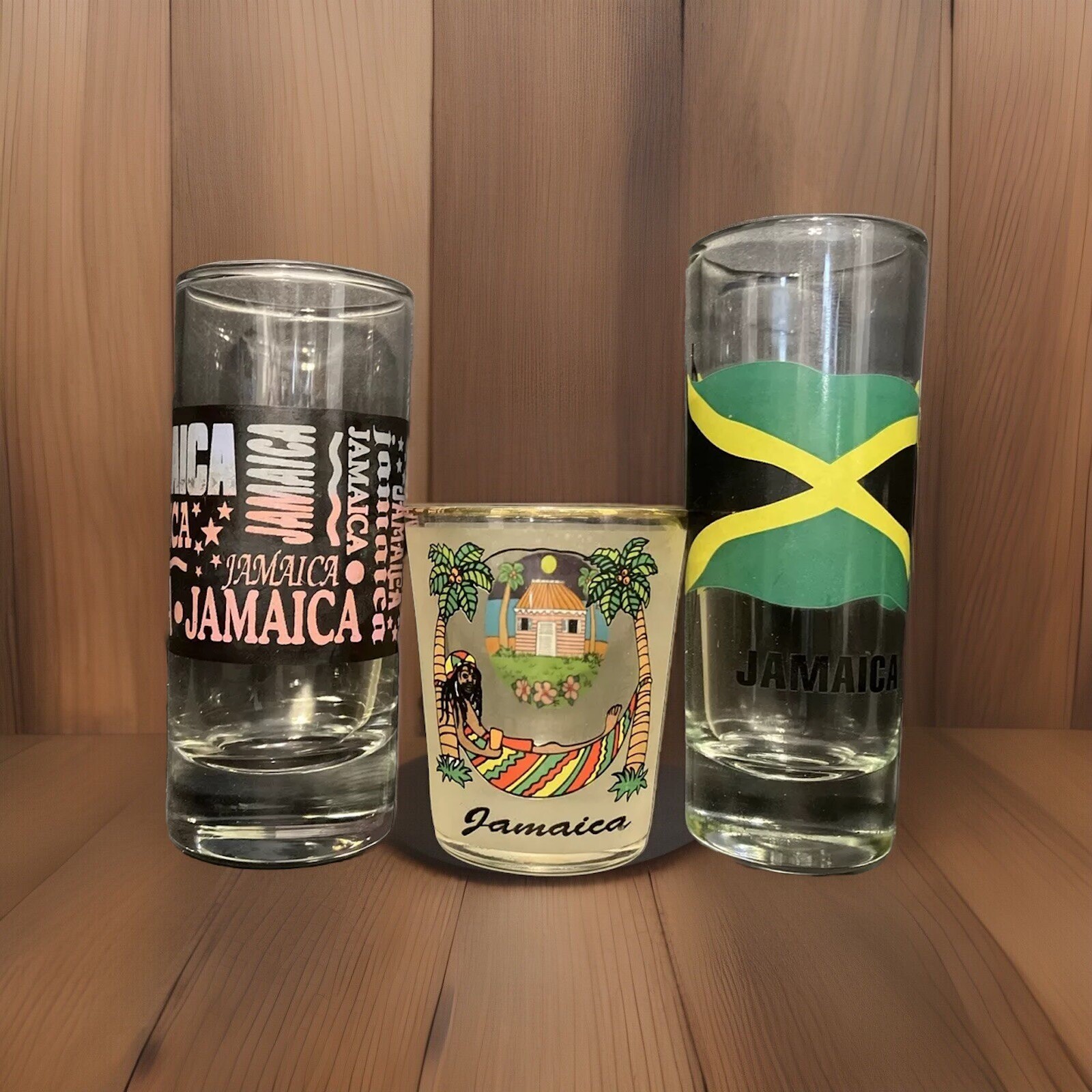 3 Jamaican Shot Glasses (P)