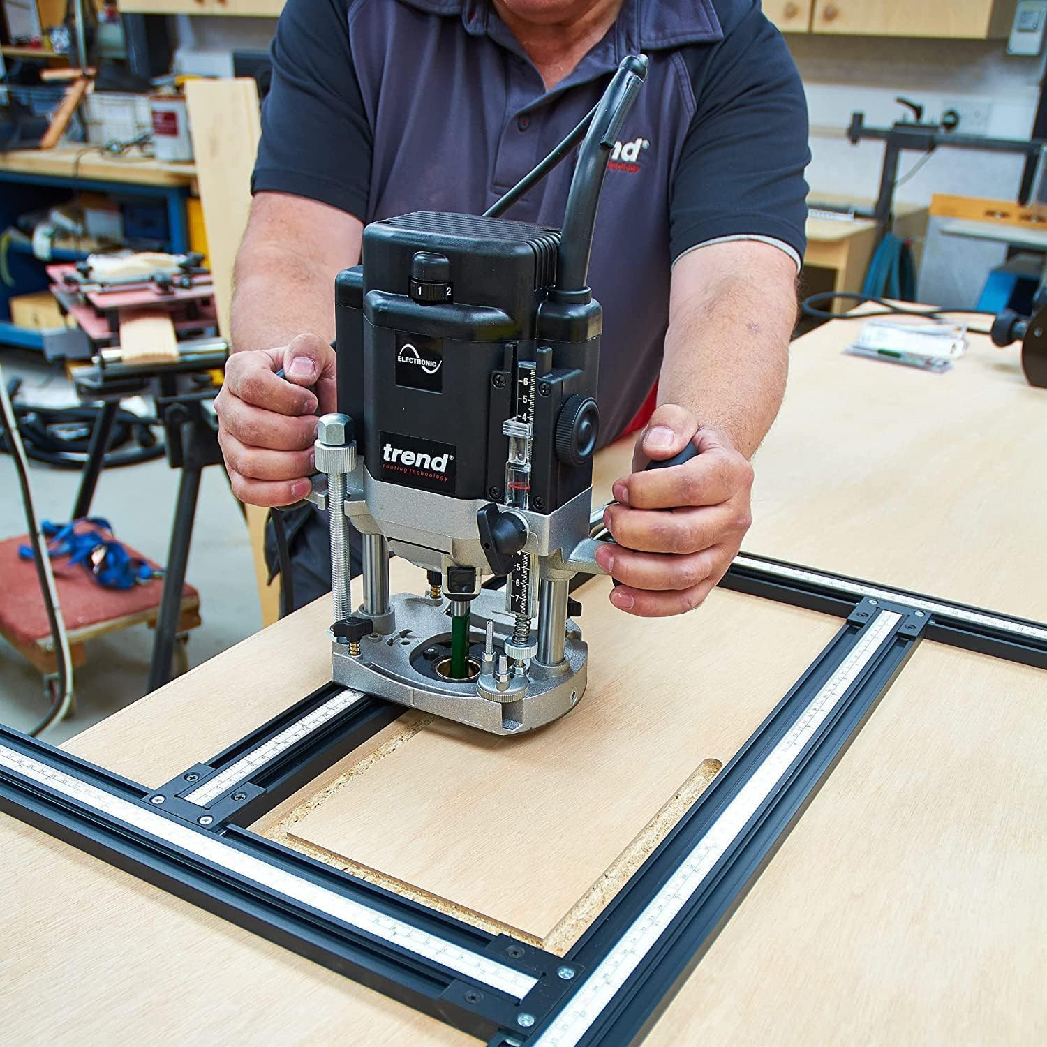 Varijig Adjustable Router Template System, Precision Frame for Rectangular Reces