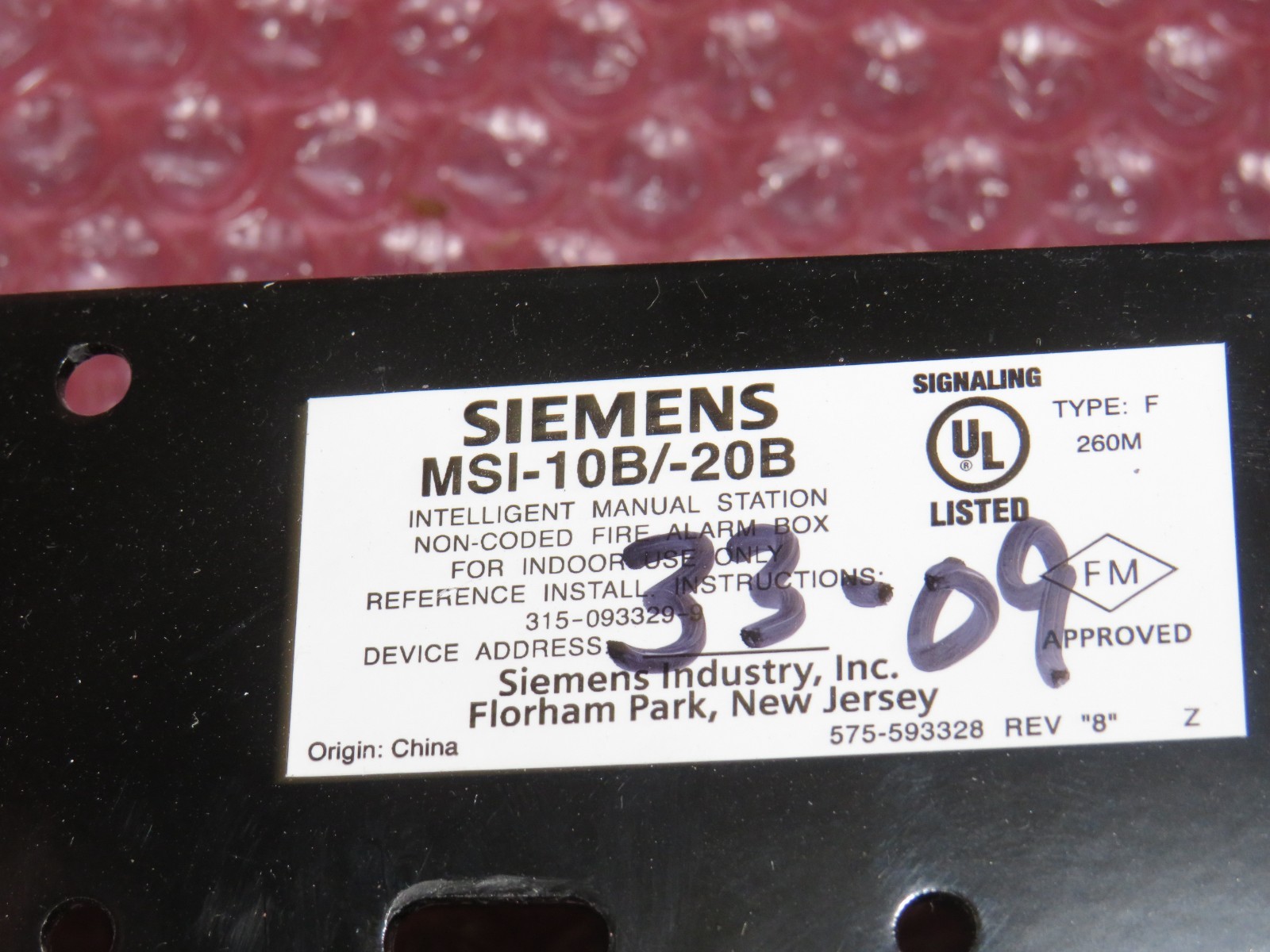 SIEMENS MSI-20B FIRE ALARM PULL STATION LARGE QUANTITY