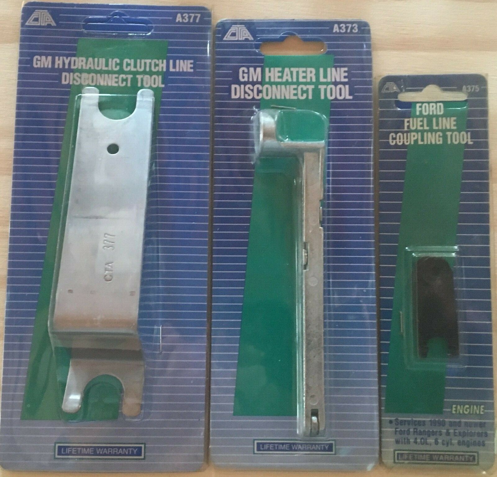 GM HEATER LINE, GM HYDRAULIC CLUTCH, FORD FUEL LINE DISCONNECT TOOLS (CTA)