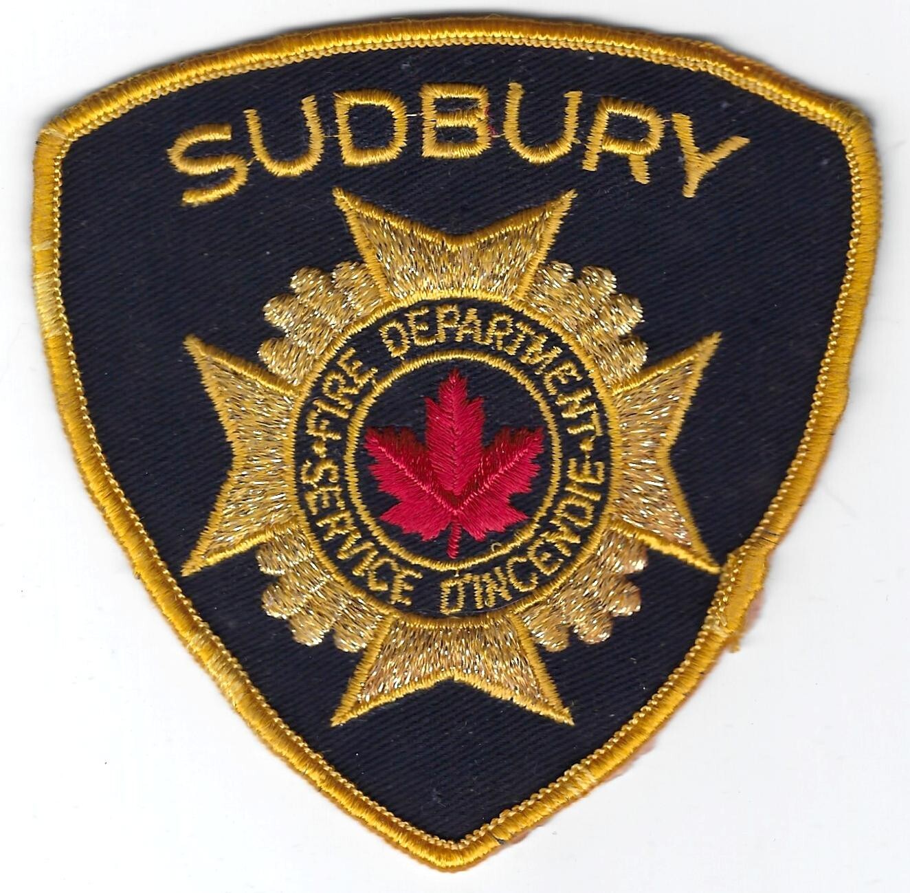 CANADA *Vintage Style* - Sudbury Fire Dept. - [ Shoulder Patch ]