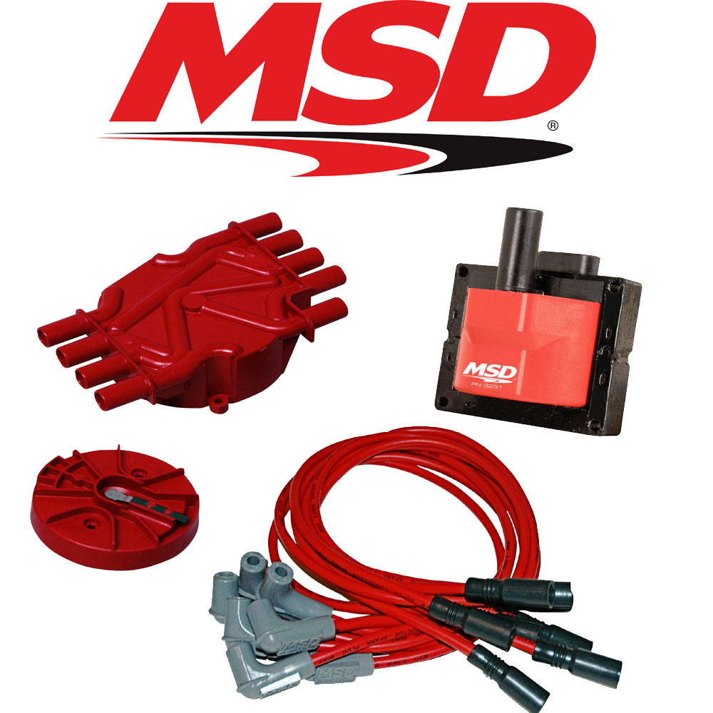 MSD Ignition Tuneup Kit - 96-98 Chevy/GMC Vortec 5.0/5.7L Cap/Rotor/Coils/Wires