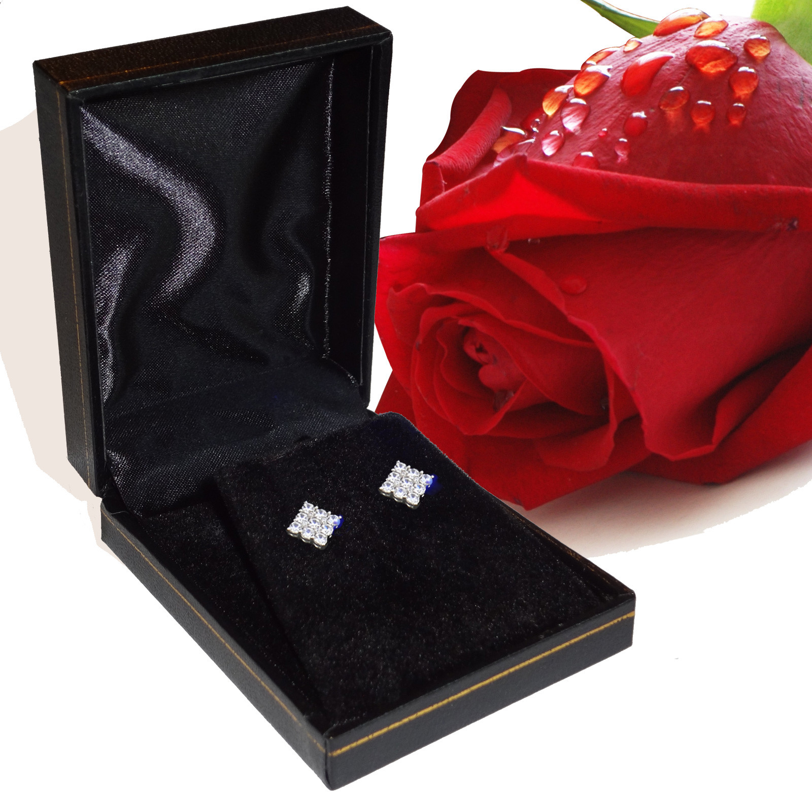 2 Carat Moissanite Studs Solid 14K Gold – Screw Backs – Certified GRA GIFT READY