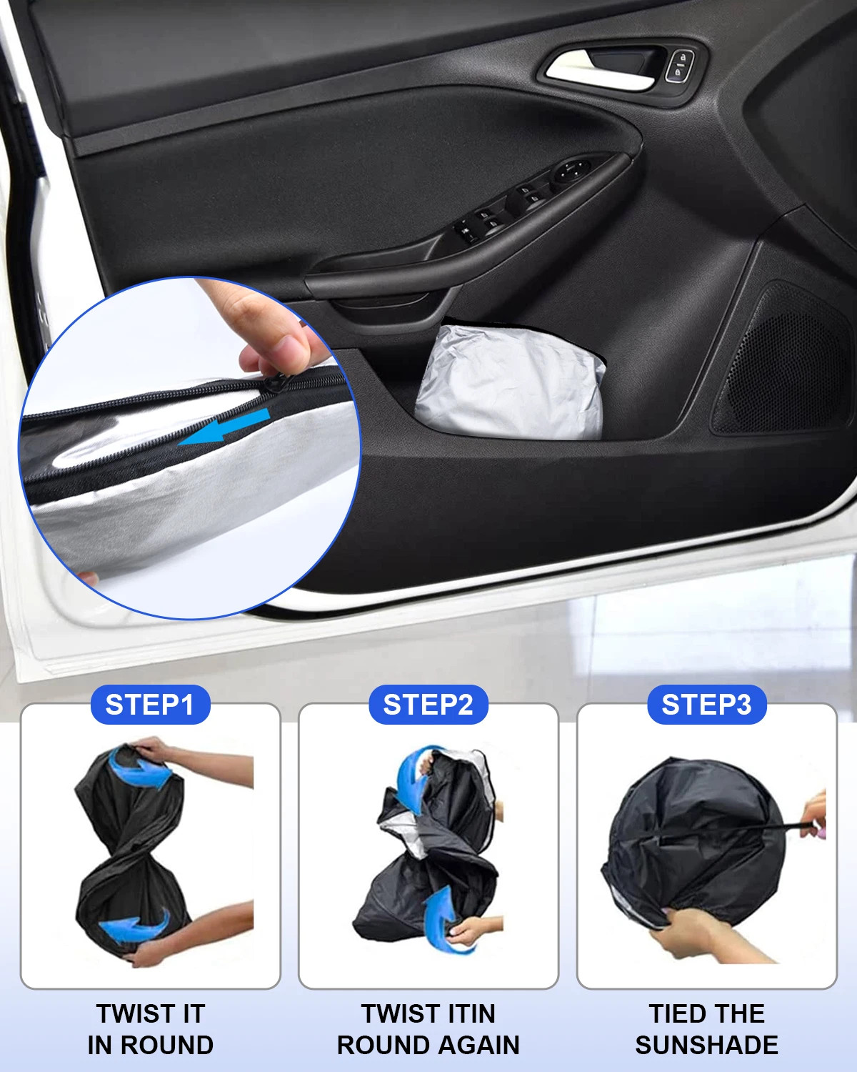 Windshield Sunshade For Ford F150 2009-2014 Window Sun Visor Blocks UV Foldable