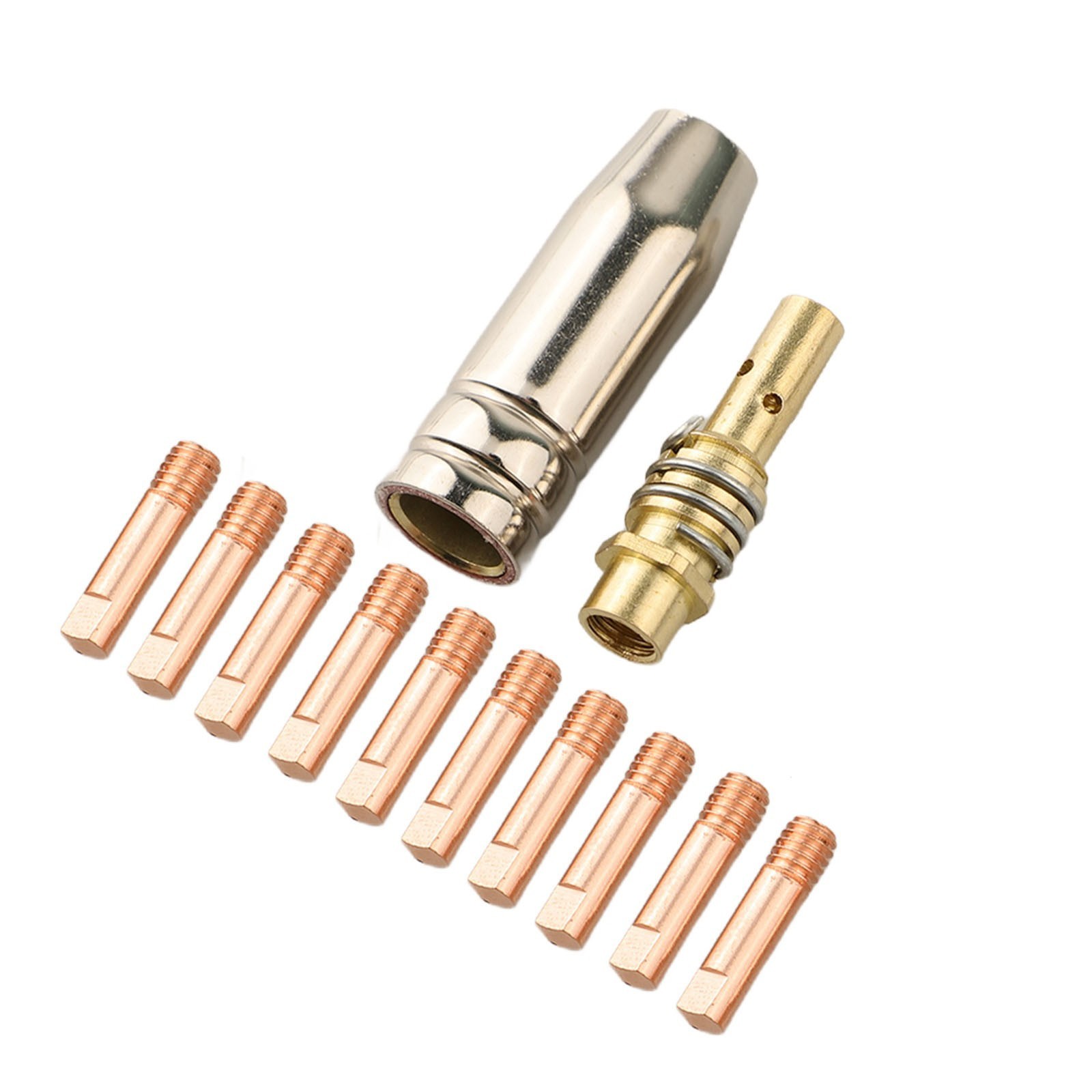 For MIG Welding Tips Kit 12PCS for MAG Torch with Gas Nozzle and Diffuser