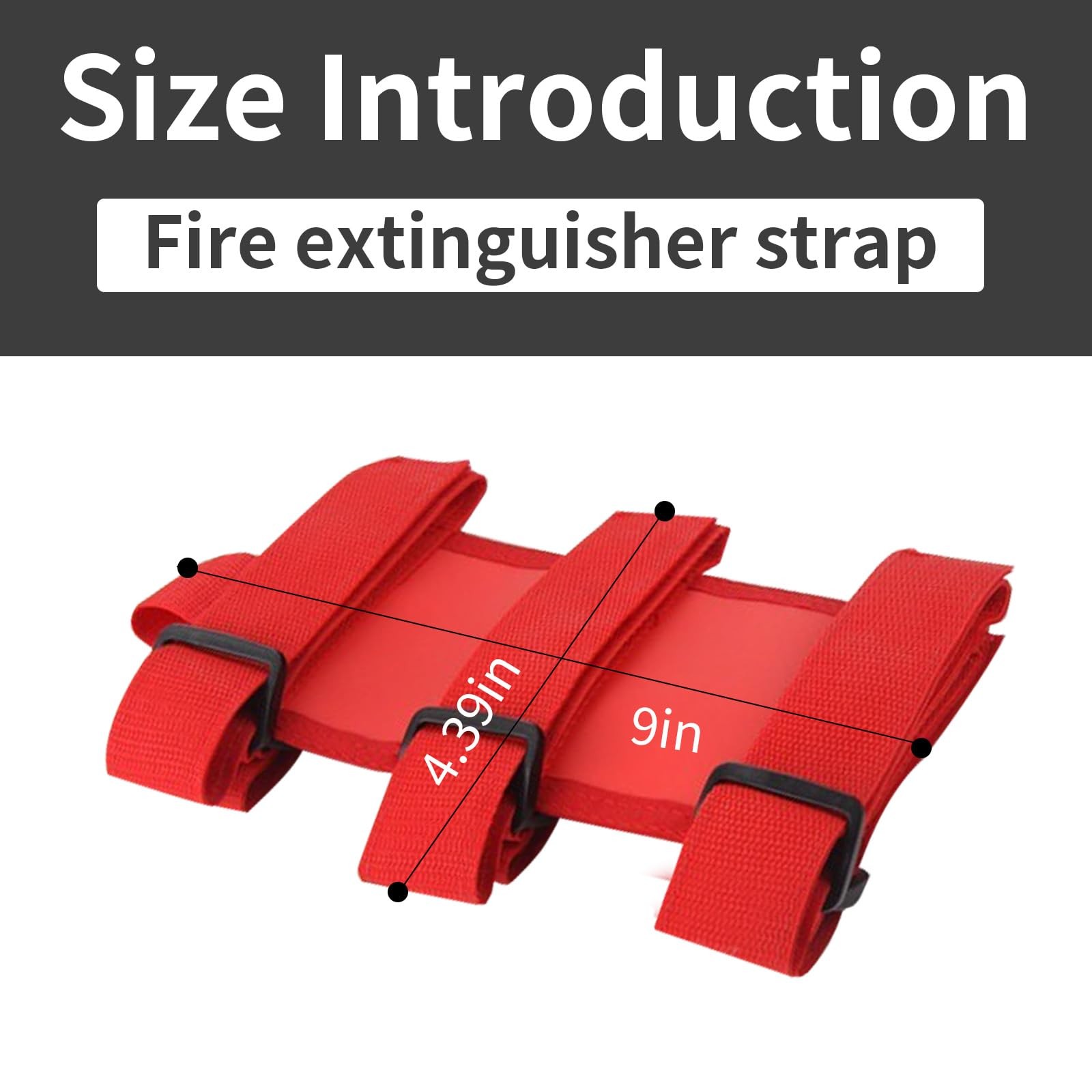 1 Pcs Red Fire Extinguisher Holder, Adjustable Fire Extinguisher Fixed Belt ,...