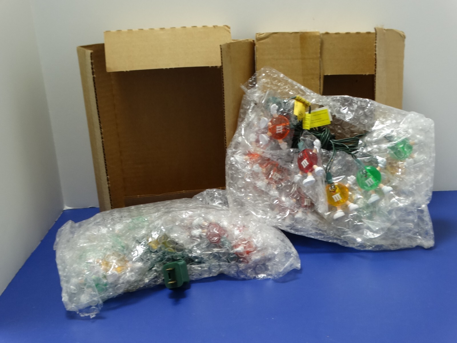 (2) NEW 1990s M&M Character Happy String Lights 20 multi-color covers per strand