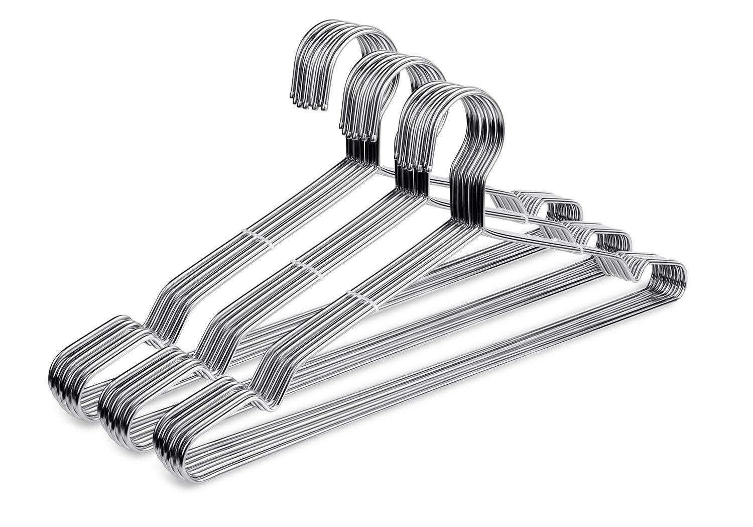 Wire Hangers Coat Hangers Strong Heavy Duty Stainless Steel Metal Hangers Ult...