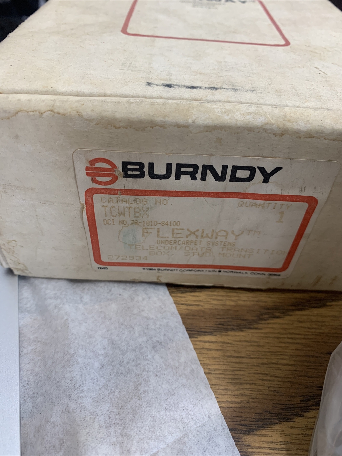 Burndy TCWTBX Flexway Undercarpet System