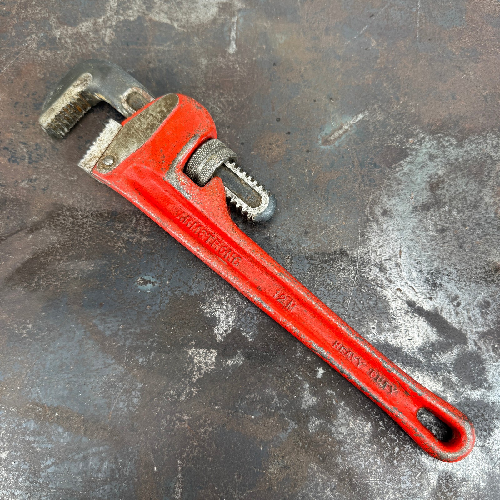 Vtg ARMSTRONG 12m USA Heavy Duty Pipe Wrench 12"