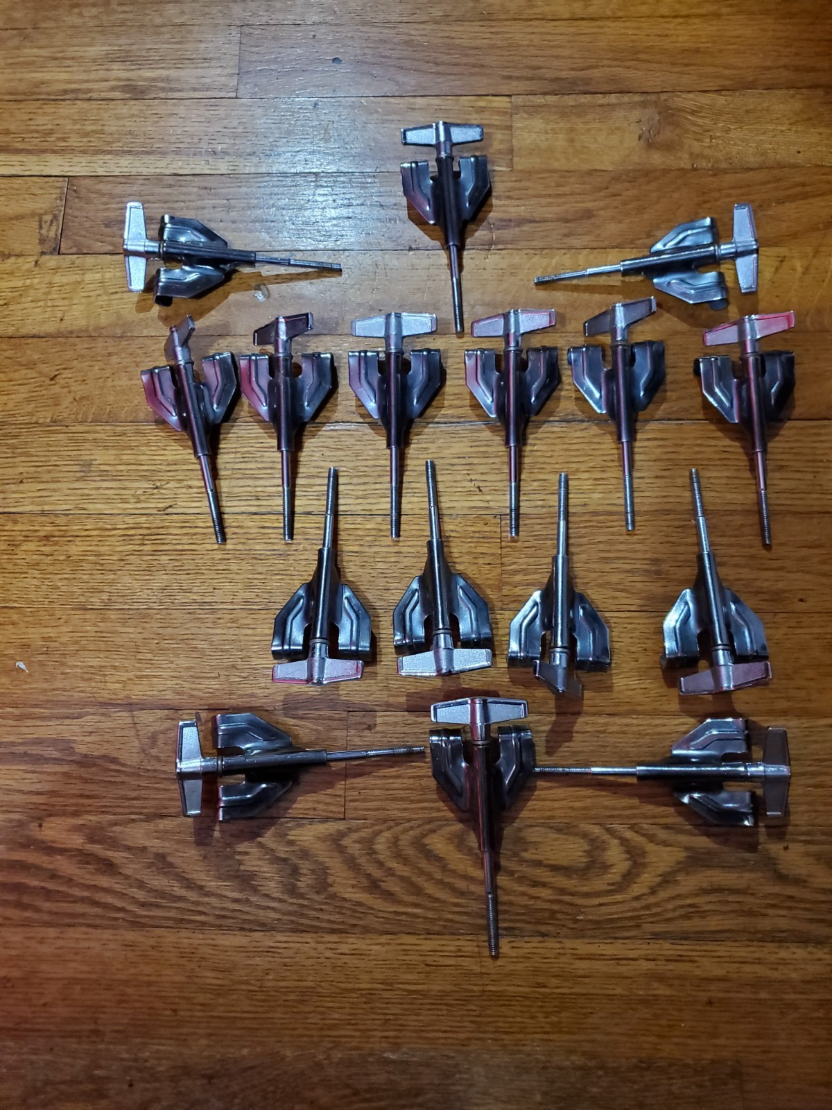 (16) Vintage TAMA Bass Drum T-rods & Claws (Full Set)