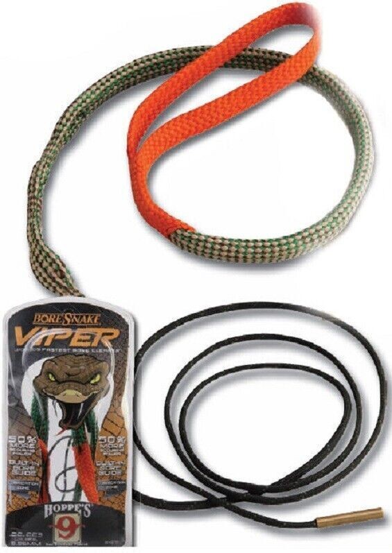 NEW Hoppe's Boresnake Viper Bore Cleaner Bronze Bristle Pistol Gun Cleaner