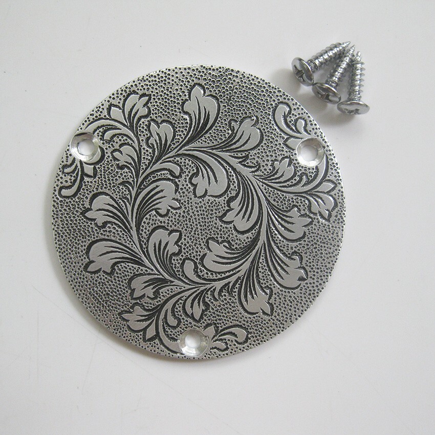 Handmade Ranunculus leaf aluminum switch cover plate fits gibson guitars sc-A14
