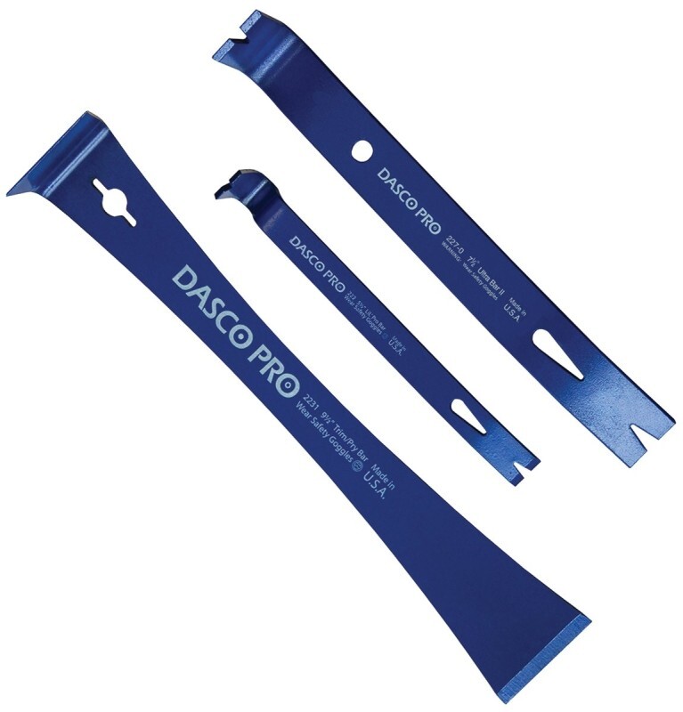 DASCO PRO 91 3 PIECE BAR KIT PRY BAR NAIL PULLER TRIM BAR NEW FAST SHIP! 6205215