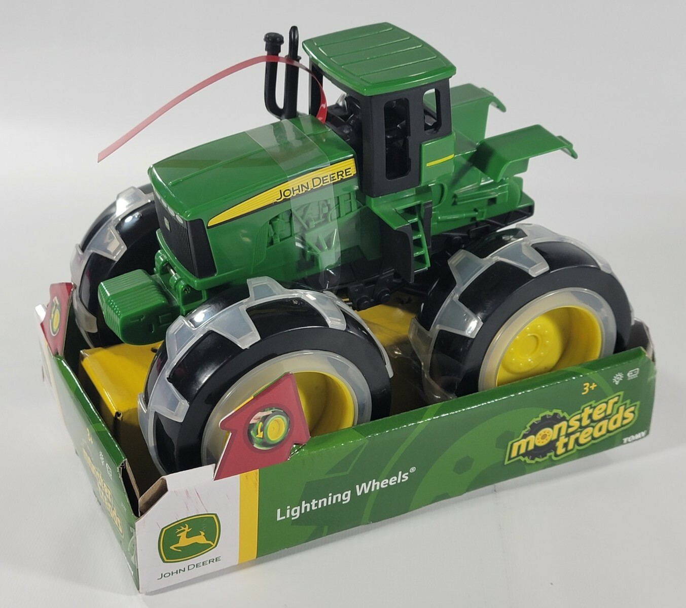 NIB TOMY John Deere Monster Treads Lightning Wheels Tractor Green Lights LP53324