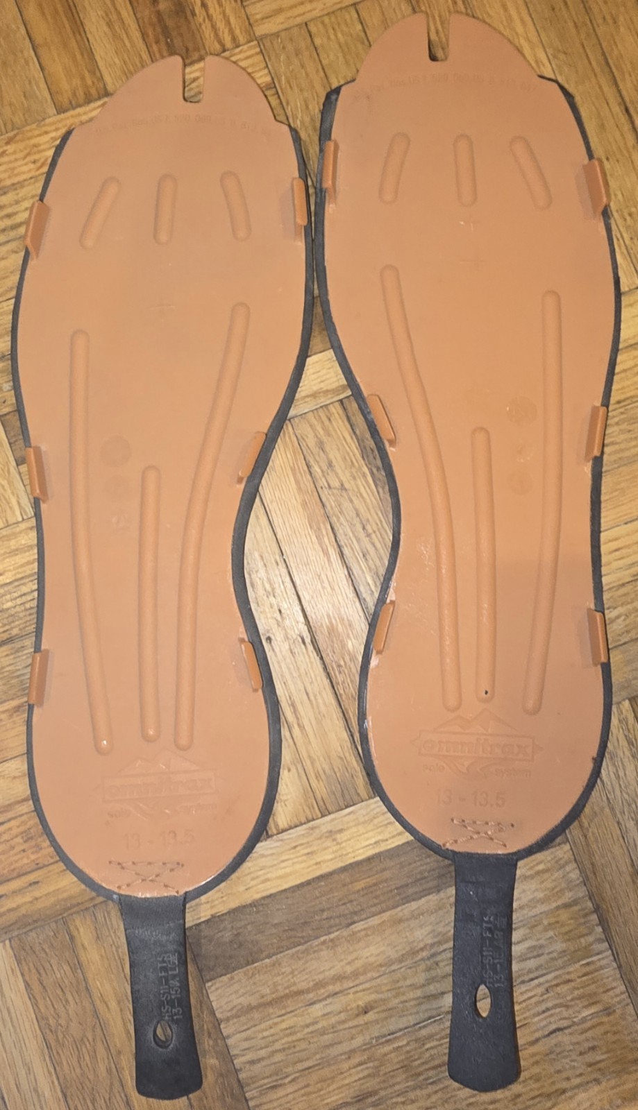 Korkers Omnitrax Sole System Klingon Rubber Replacement Soles. Size 13-13.5