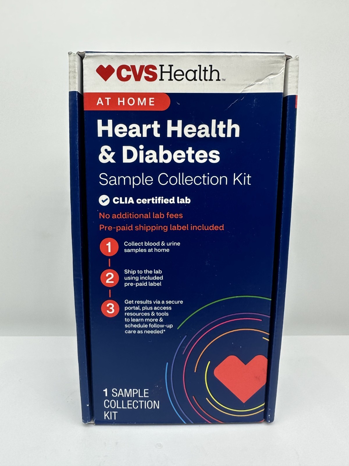 CVS Heart Health & Diabetes Kit No Lab Fees - Exp 5/27 - New Sealed
