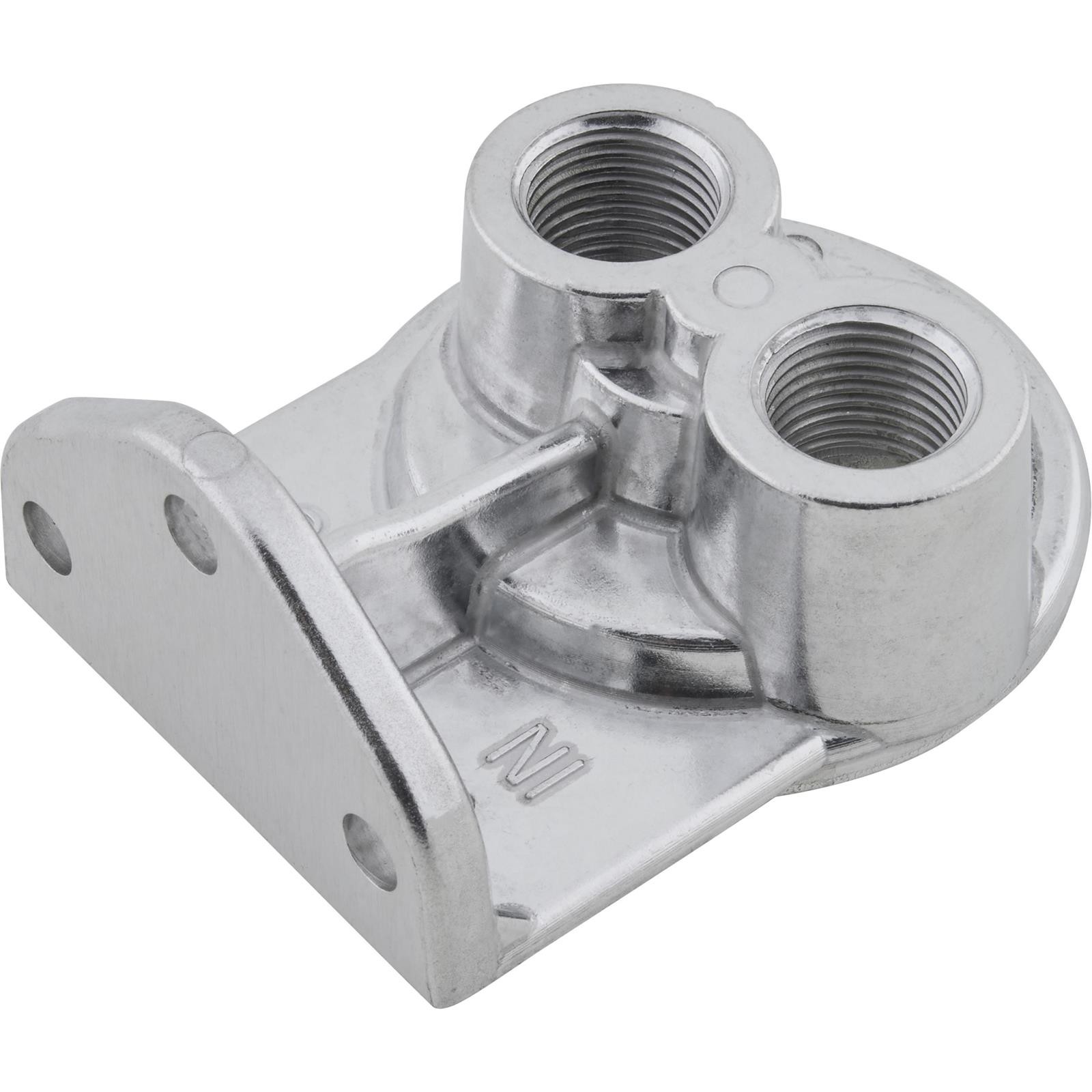 Single Remote Oil Filter Bracket, Vertical Outlet, 3/4-16 Thread