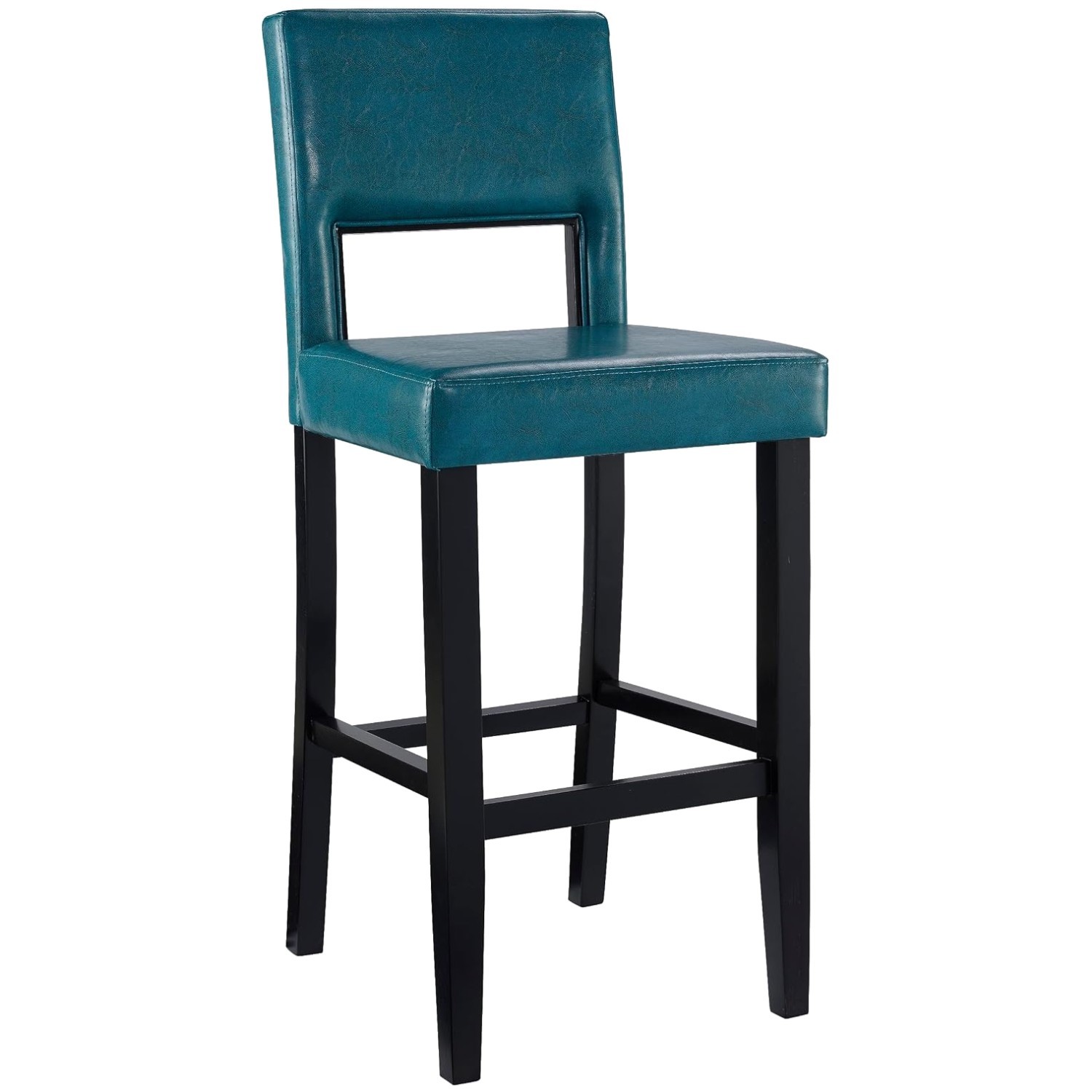 Elegant 19"W x 20"D Aegean Bar Stool with Comfortable Padded Seat & Cutout Back