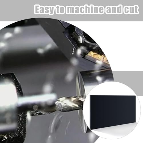2 Pack Black Abs Plastic Sheet 12" x 6", 1/4" Thick Hdpe High Density