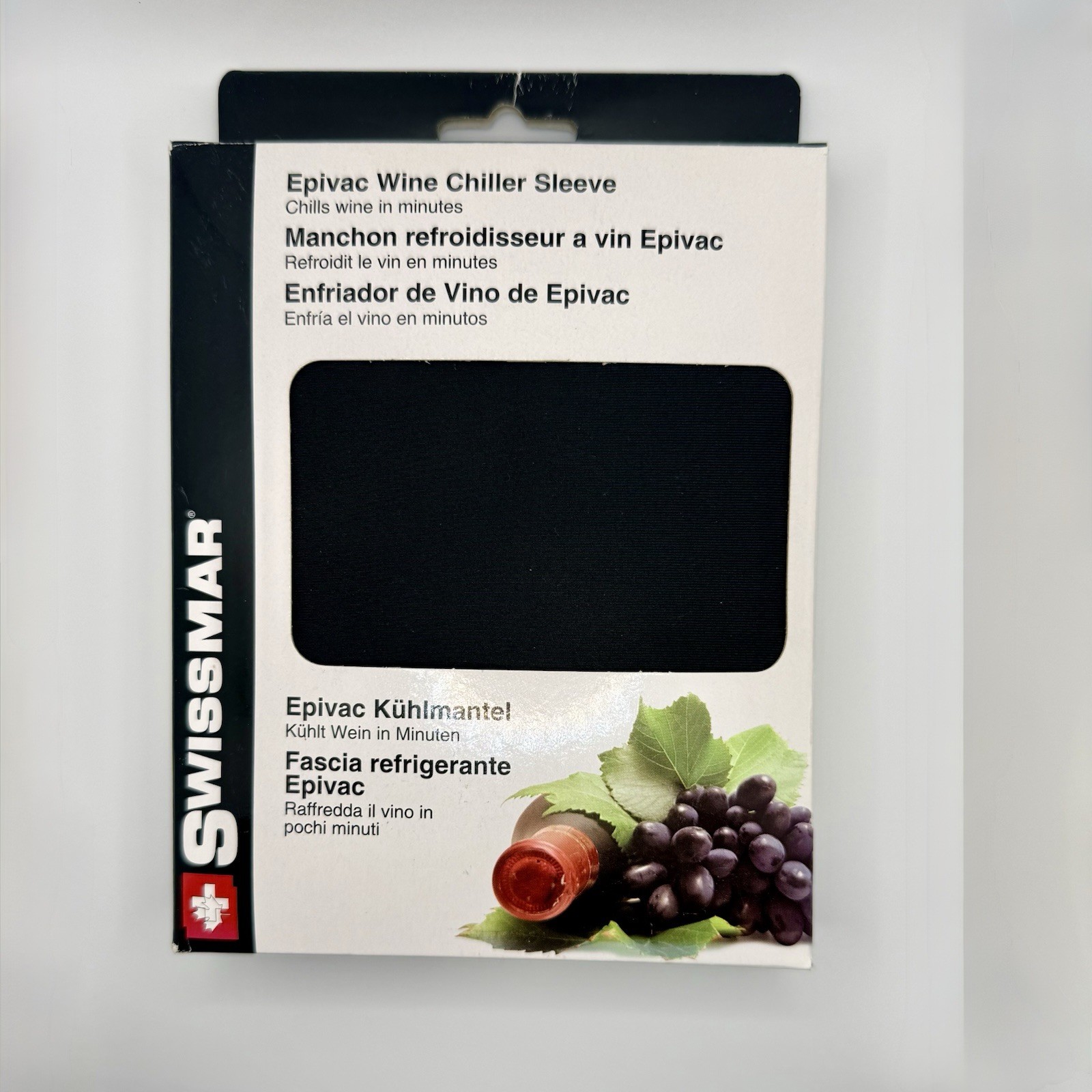 SINNER Epivac Wine Chiller Sleeve – Instant Wine Bottle Cooler Black