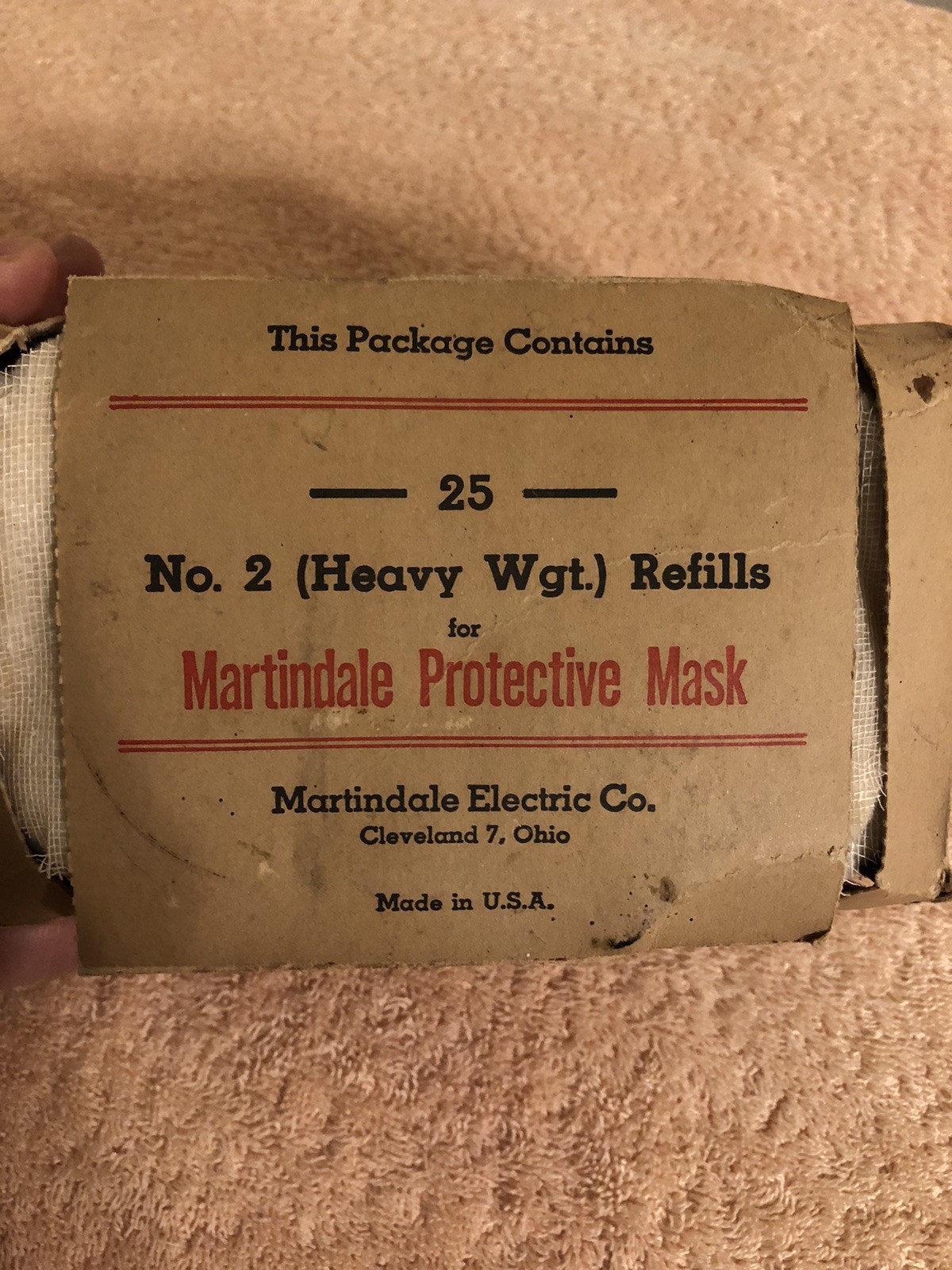 Vintage Martindale Electric Company #2 Protective Mask Refills
