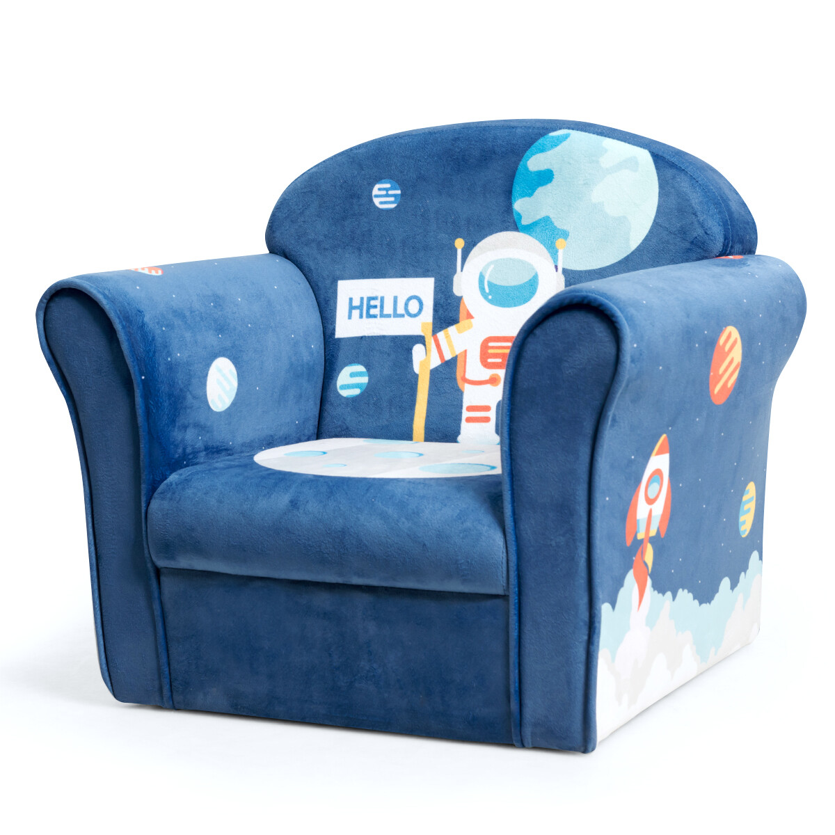 Kids Astronaut Sofa Children Armrest Couch Upholstered Chair Toddler Furniture