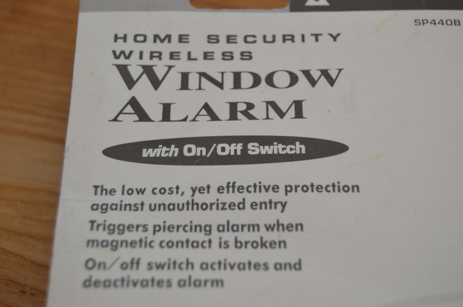 Intermatic SP440B White Home Security Wireless Window Alarm