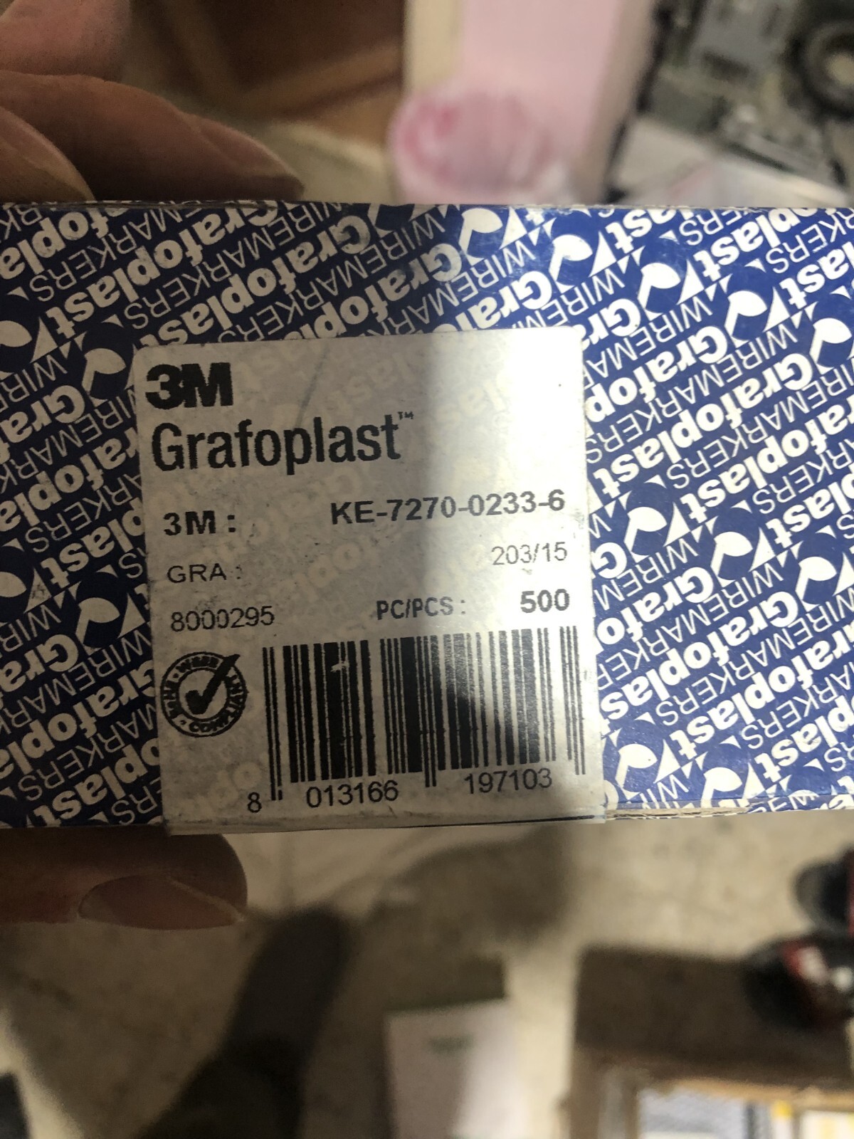 3M GRAFOPLAST Wire Labels & Markers KE727002336 200 SERIES - TRANSPARENT SLEEVE