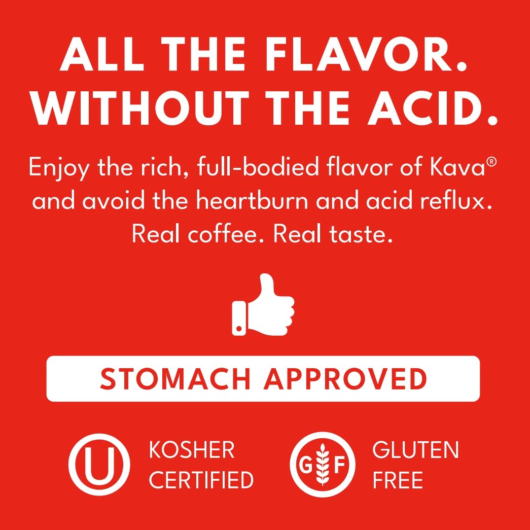 Kava Coffee Low Acid Neutralized Instant Coffee, 4 Ounce Pack of 3