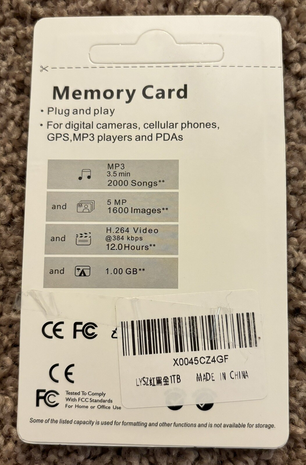 1TB Memory Card Ultra High Speed Performance, Plug & Play by Cafunhe