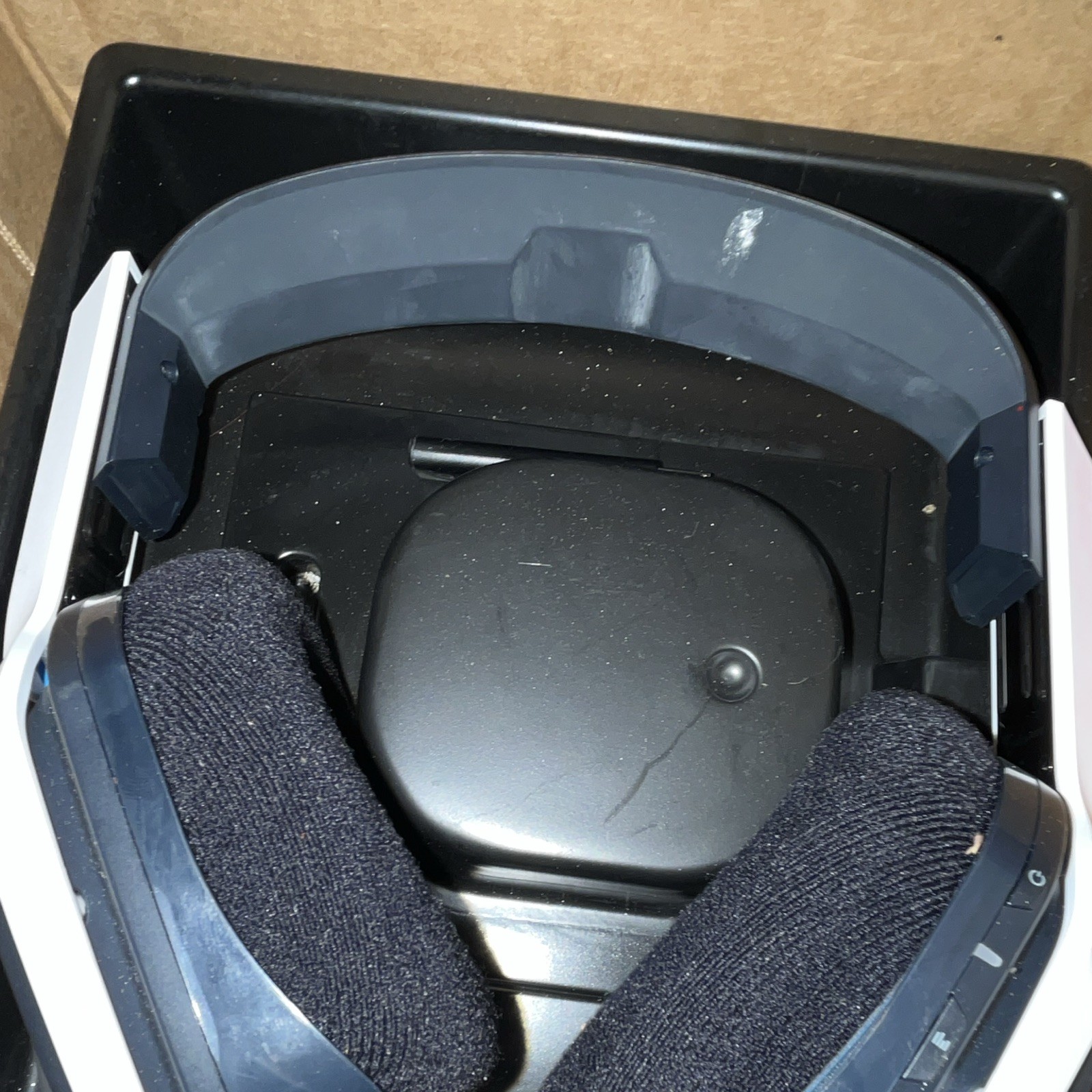 Over-Ear Ear-Cup Gaming Headset w/ Mic, Headband, Storage Box Black/White/Blue