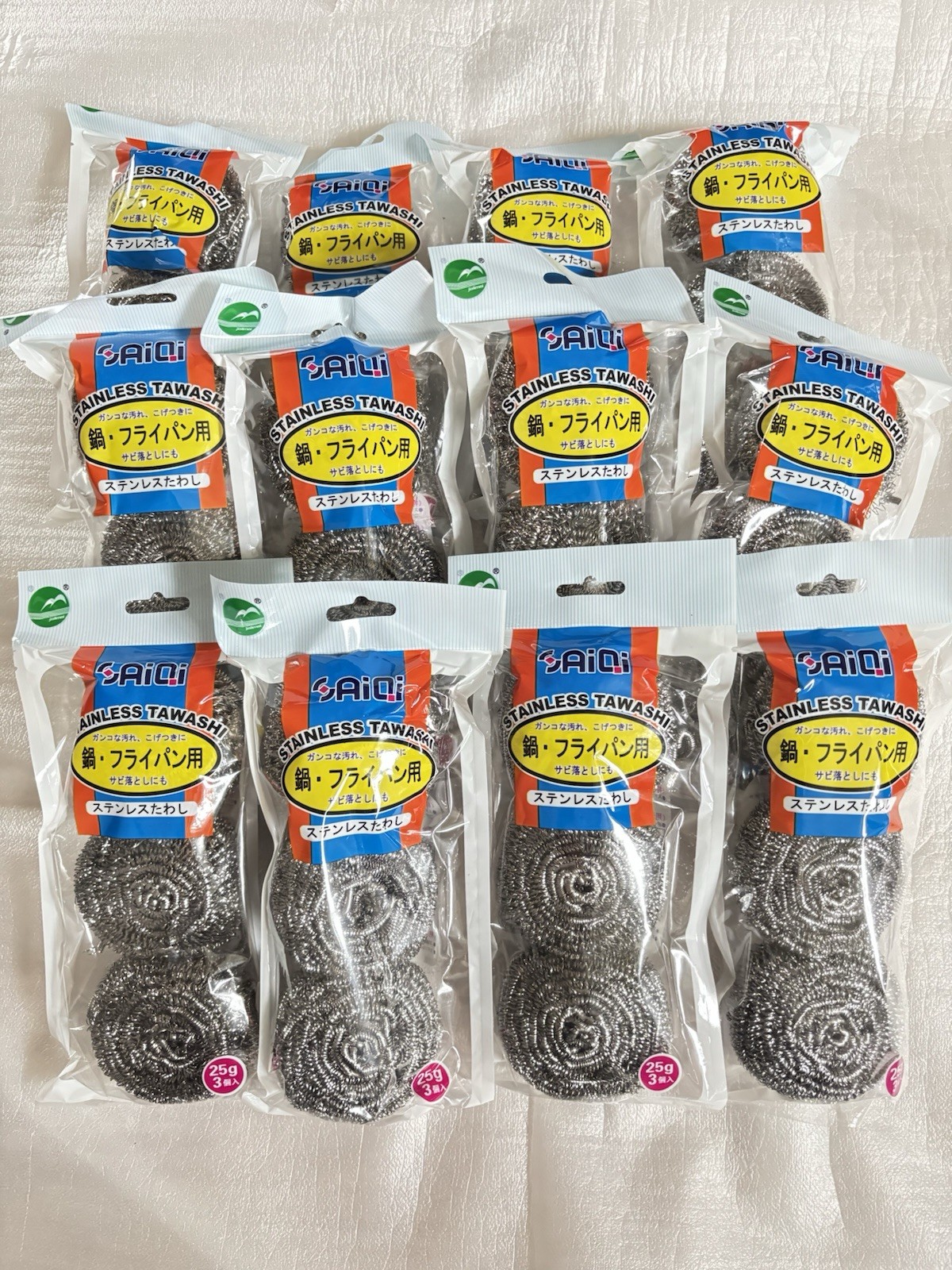 Lot of 12 3 Packs Of Stainless Steel Scrubber NEW