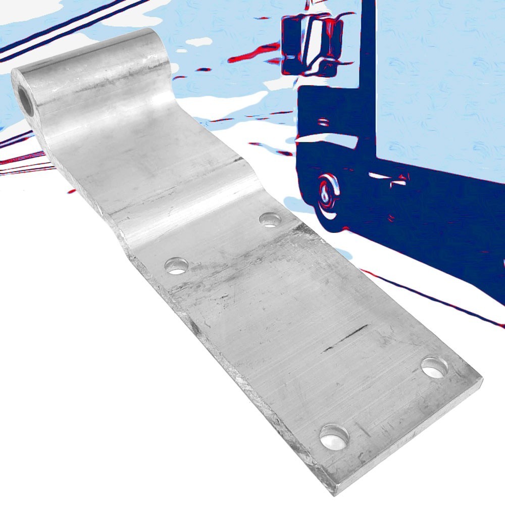 Hyundai Style 4-Hole Narrow w/Bushing 3" x 9-7/8" Door Hinge Semi Truck Trailer