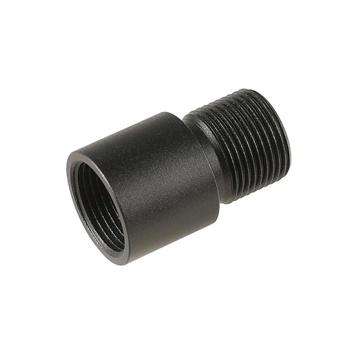 Aluminum 14mm CW to 14mm CCW Airsoft Tracer Unit Thread Adapter - Black