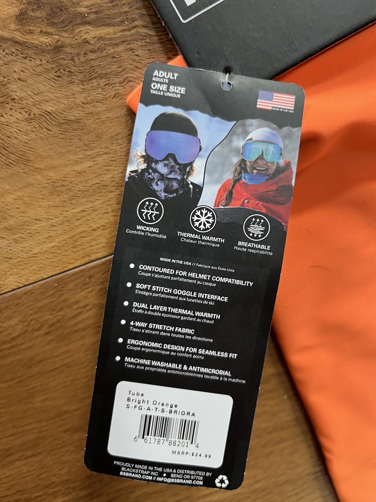 BlackStrap Apex Tube Bright Orange New With Tags