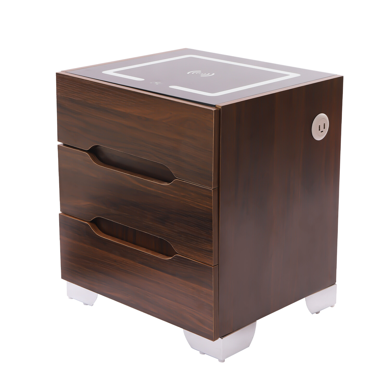 1x Modern Nightstand Table End Side Bedside Table Bedroom With 3 Drawers