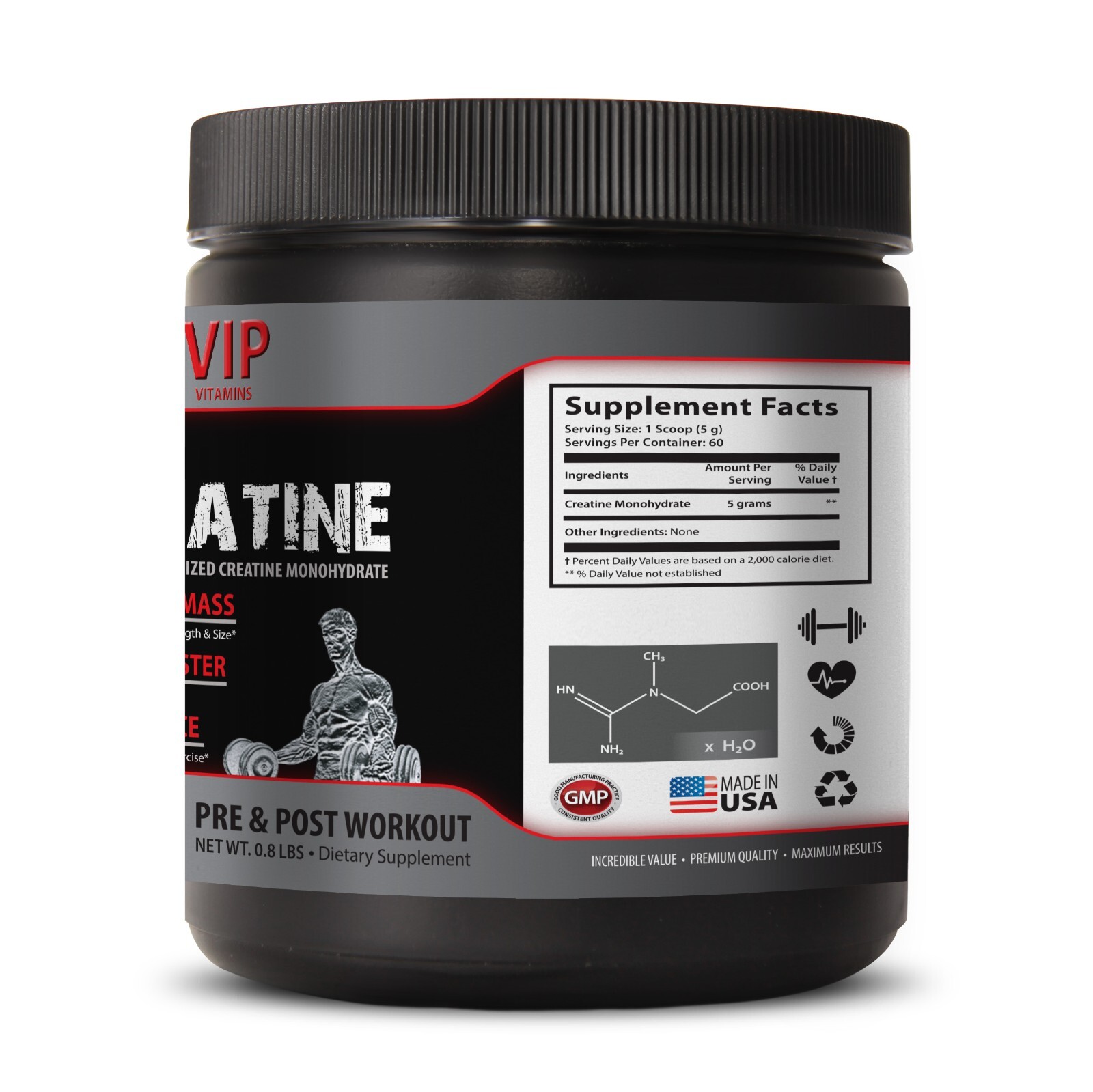 energy boost for men - MICRONIZED CREATINE 300G - brain development 2 CAN