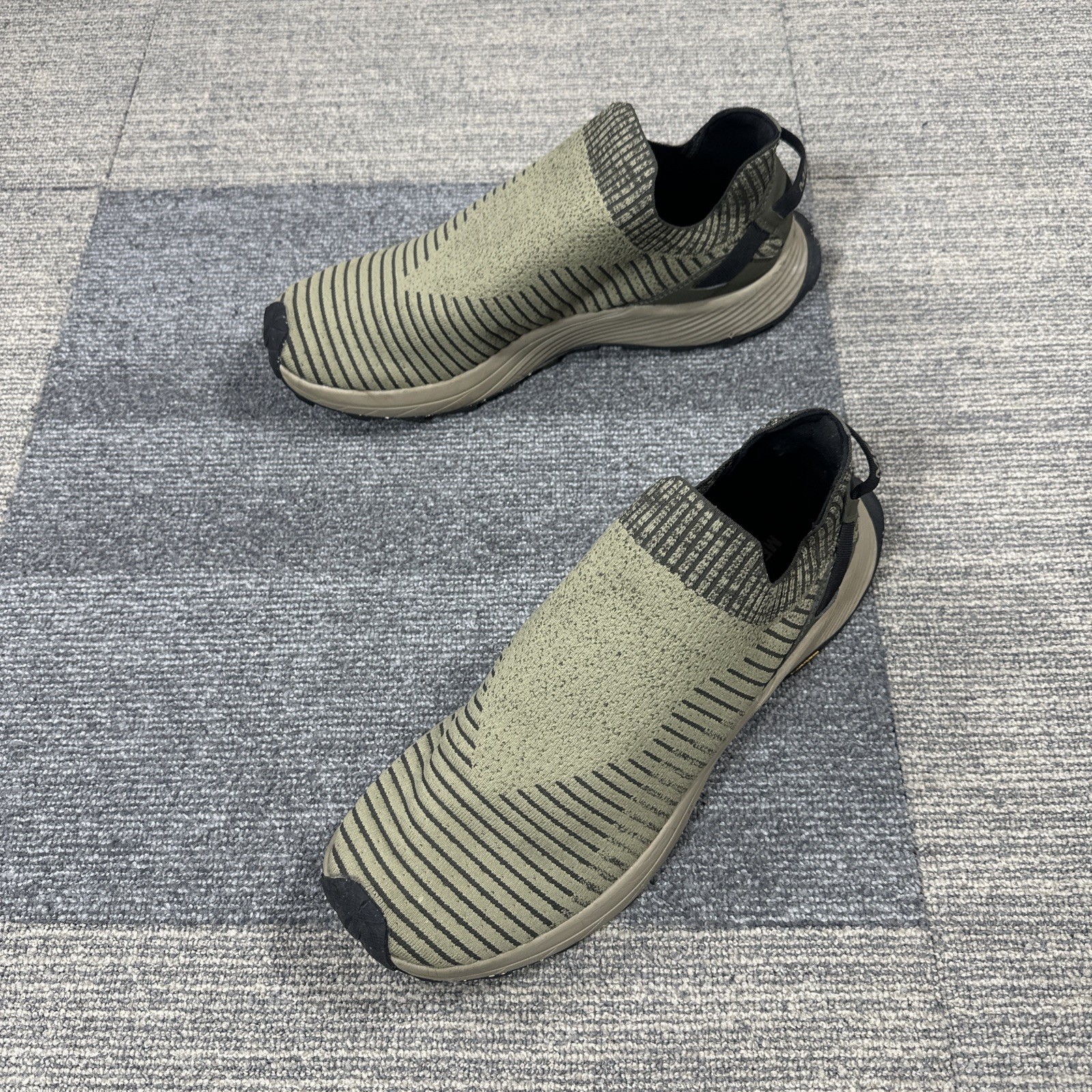 Merrell Embark Moc Knit Trail Hiker Slip On Olive J067232 Vibram Soles Men’s 14W