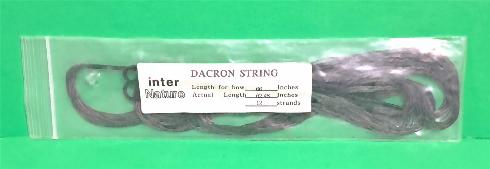 New Inter Nature Recurve Bow Replacement String - 66" AMO - 12 Strand B50 Dacron