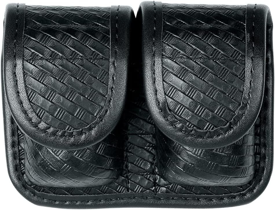 Double Speed Loader Pouch Nylon Basketweave Holds Two .38/.357 Loaders