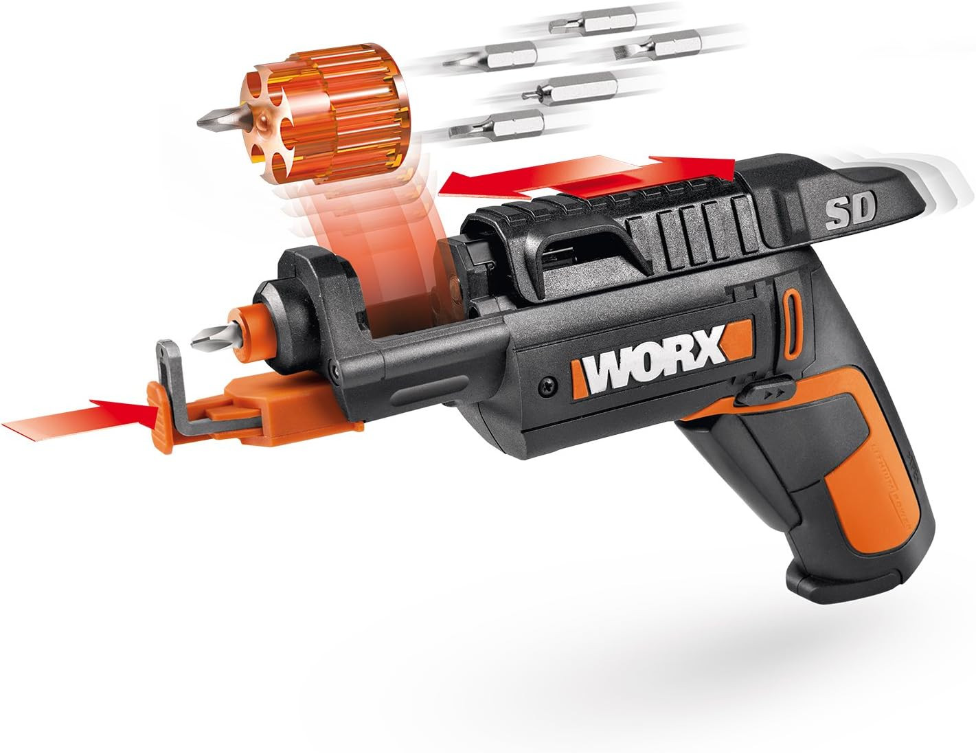 4V Electric Screwdriver, Rechargeable Cordless Power Screwdriver Set with 6 B...