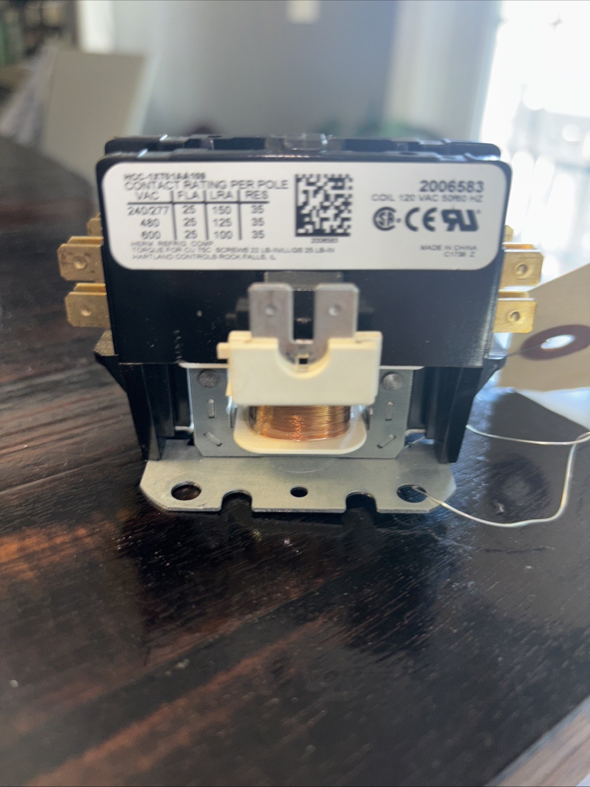 2006583 Contactor 1 Pole 115V OEM Manitowoc Ice Maker Mdl SY0454A HCC-1XT01AA109