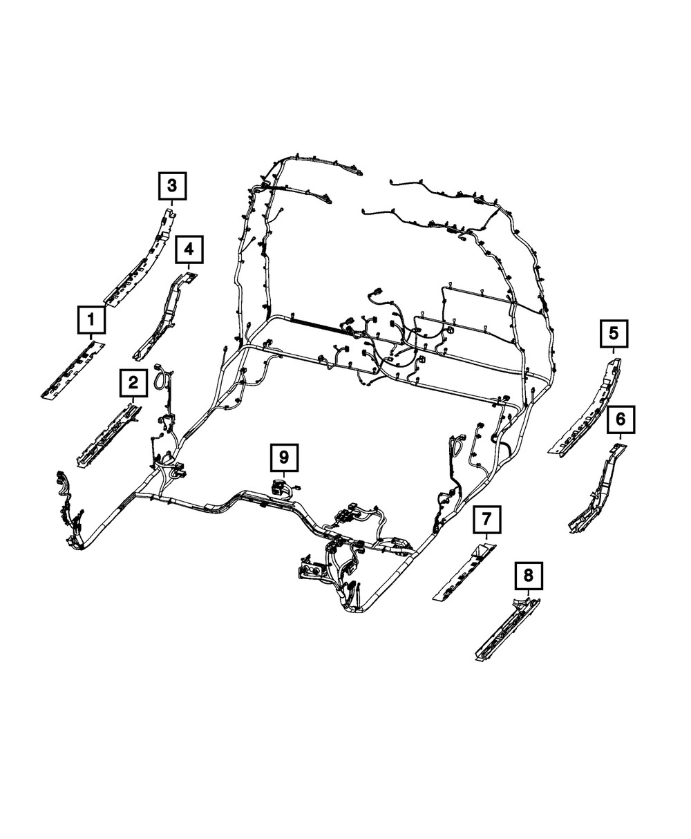 Genuine Mopar Wiring Trough 68426389AA